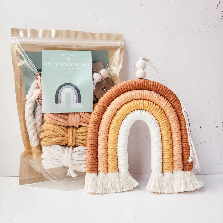 DIY Macrame Rainbow Kit - Sunset-Macrame-A Branch &amp; Cord-Acorns &amp; Twigs