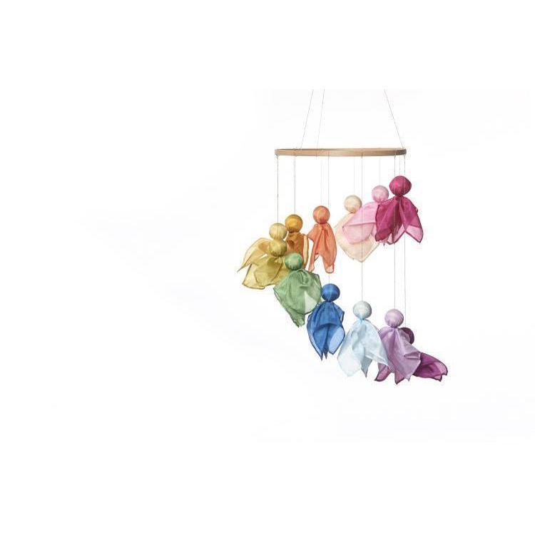 Dancing Fairy Mobile Kit, Plant-Dyed Silks - 12 Colors-Kit-Filges-Acorns &amp; Twigs
