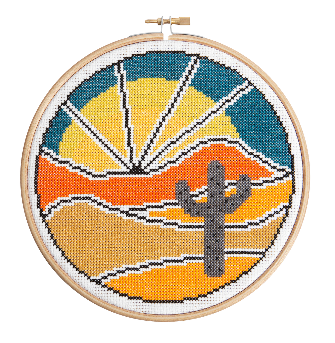Desert Escape Cross Stitch Kit-Cross Stitch-Hawthorn Handmade-Acorns &amp; Twigs