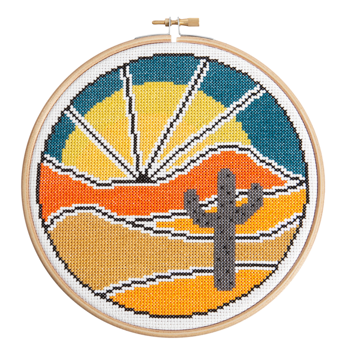 Desert Escape Cross Stitch Kit-Cross Stitch-Hawthorn Handmade-Acorns &amp; Twigs