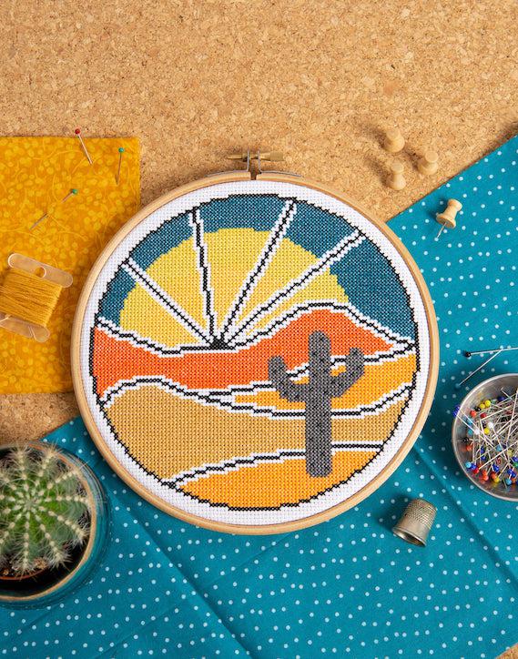 Desert Escape Cross Stitch Kit-Cross Stitch-Hawthorn Handmade-Acorns &amp; Twigs