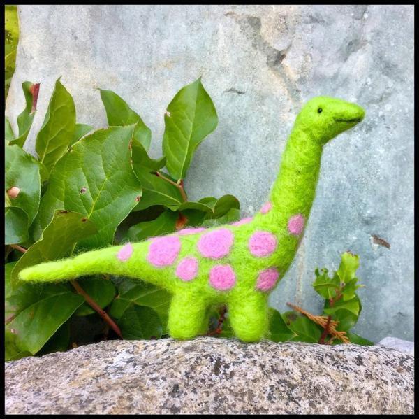 Dinosaur Needle Felting Kit - EASY-Needle Felting-WoolPets-Acorns &amp; Twigs