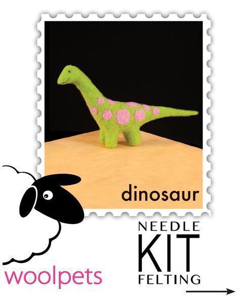 Dinosaur Needle Felting Kit - EASY-Needle Felting-WoolPets-Acorns &amp; Twigs
