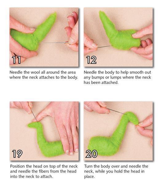 Dinosaur Needle Felting Kit - EASY-Needle Felting-WoolPets-Acorns &amp; Twigs