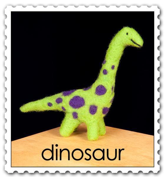 Dinosaur Needle Felting Kit - EASY-Needle Felting-WoolPets-Acorns &amp; Twigs