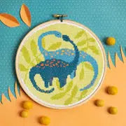 Diplodocus Cross Stitch Kit-Cross Stitch-Hawthorn Handmade-Acorns &amp; Twigs