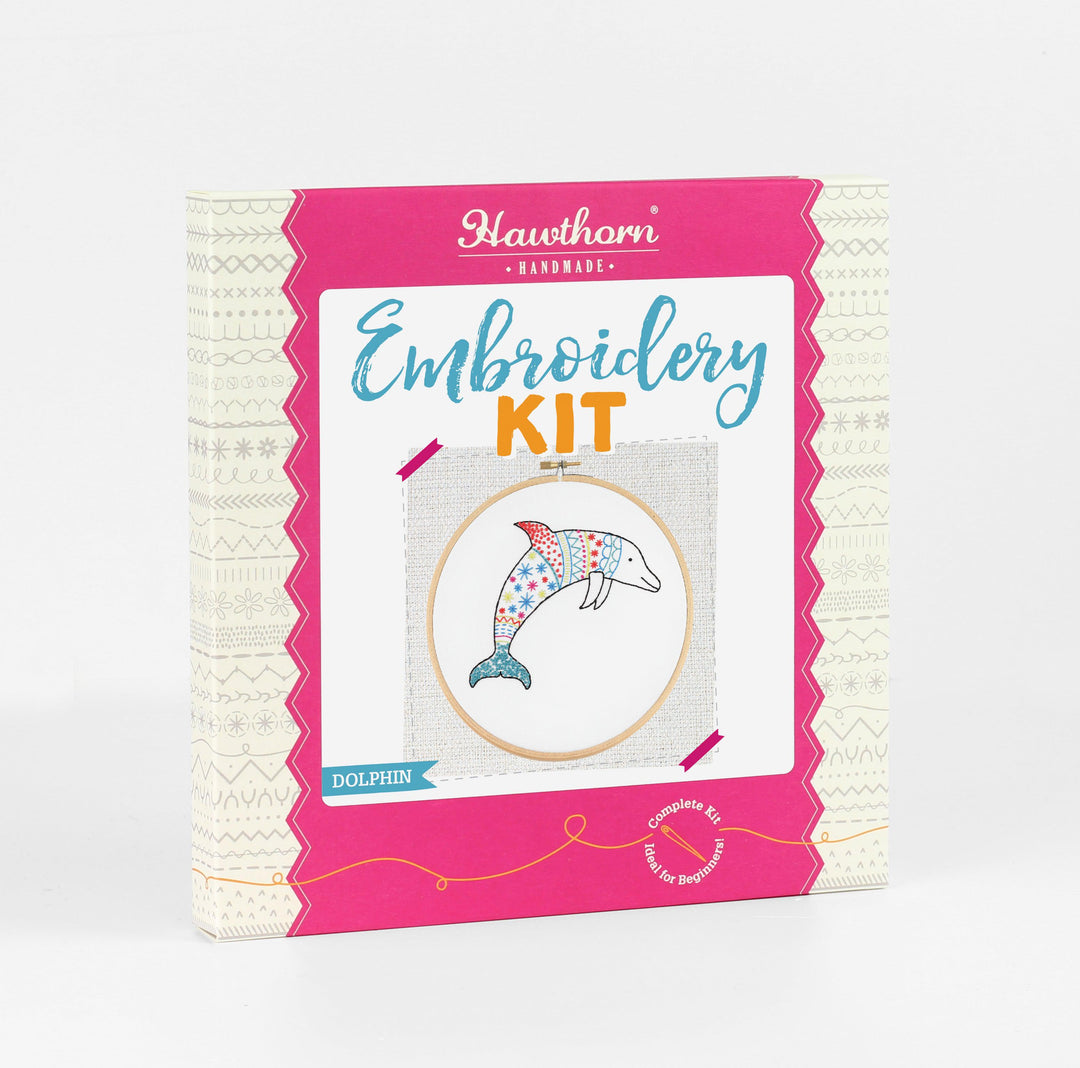 Dolphin Embroidery Kit-Embroidery-Hawthorn Handmade-Acorns &amp; Twigs