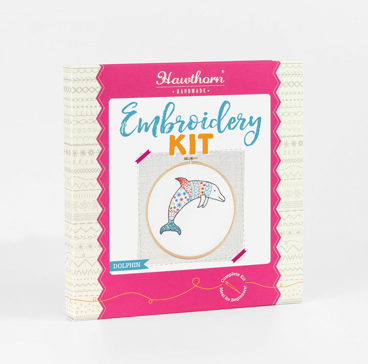 Dolphin Embroidery Kit-Embroidery-Hawthorn Handmade-Acorns &amp; Twigs