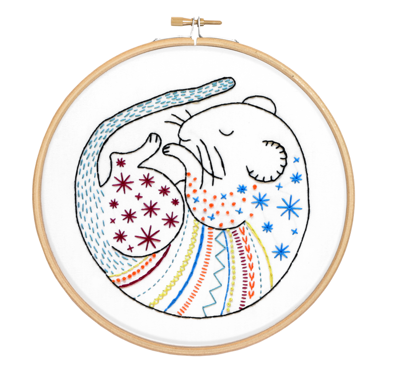 Dormouse Embroidery Kit-Embroidery-Hawthorn Handmade-Acorns & Twigs
