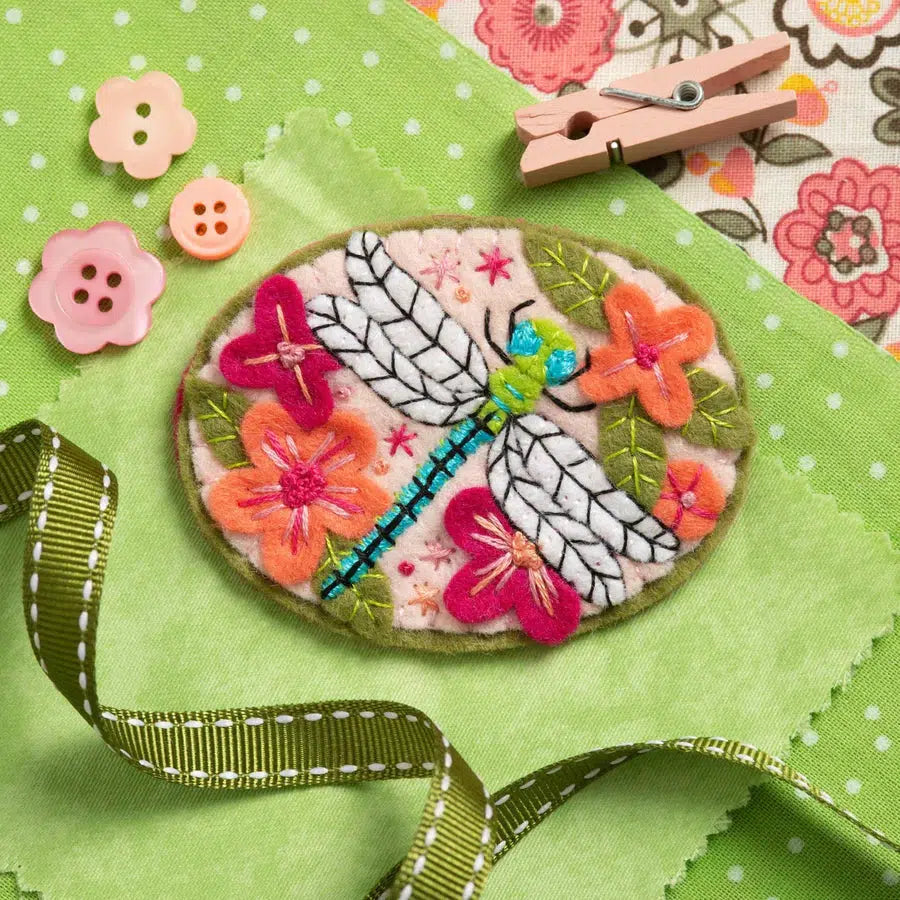 Dragonfly Felt Craft Brooch Kit-Felt Craft-Hawthorn Handmade-Acorns &amp; Twigs