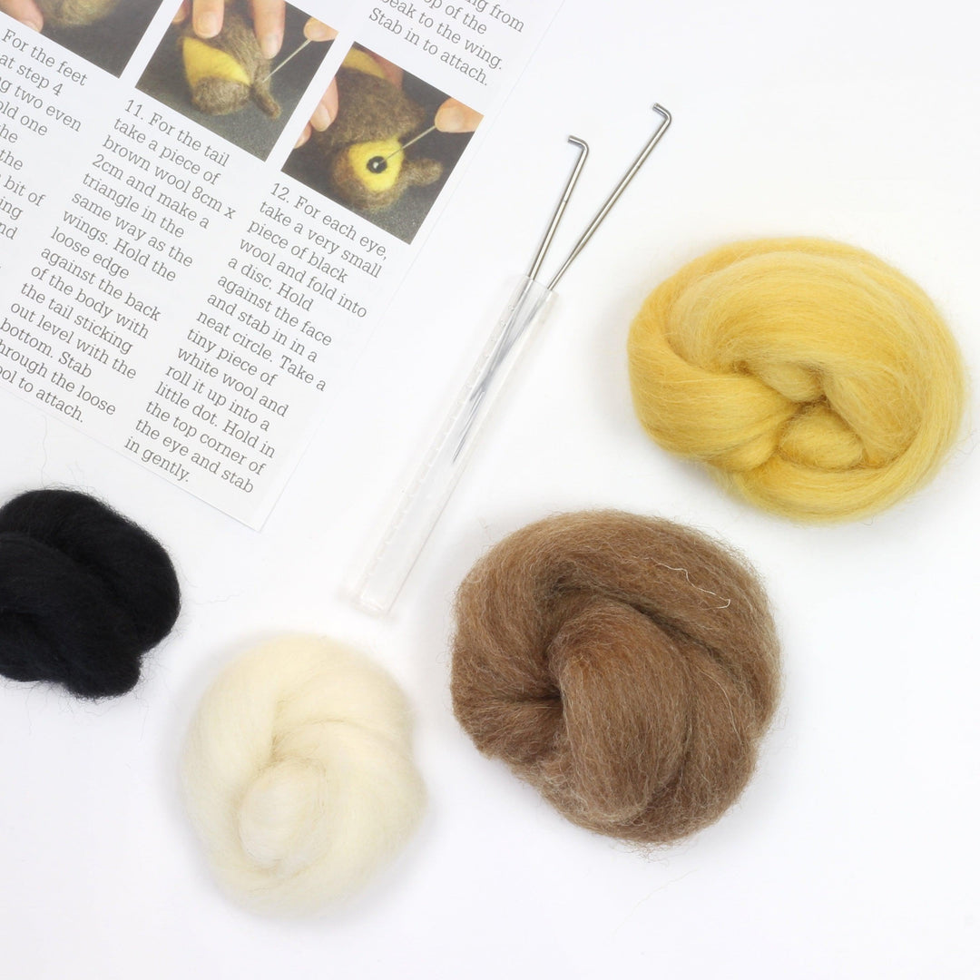 Duckling Mini Needle Felting Kit-Needle Felting-Hawthorn Handmade-Acorns &amp; Twigs