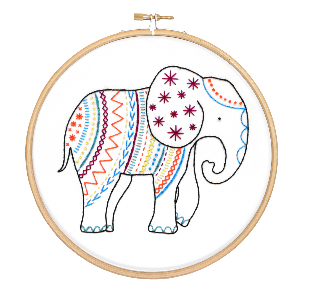 Elephant Embroidery Kit-Embroidery-Hawthorn Handmade-Acorns &amp; Twigs
