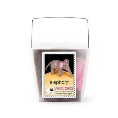 Elephant Needle Felting Kit - INTERMEDIATE-Needle Felting-WoolPets-Acorns &amp; Twigs