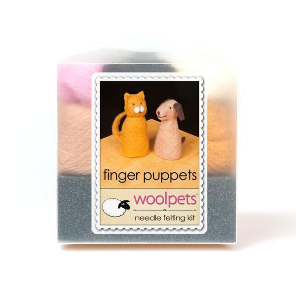 Finger Puppets Felting Kit - Starter Kit-Needle Felting-WoolPets-Acorns &amp; Twigs