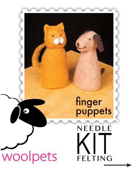 Finger Puppets Felting Kit - Starter Kit-Needle Felting-WoolPets-Acorns &amp; Twigs