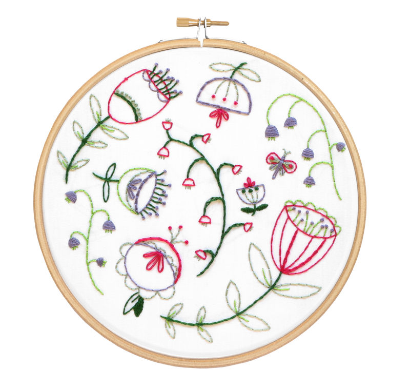 Folk Blossom Embroidery Kit-Embroidery-Hawthorn Handmade-Acorns & Twigs
