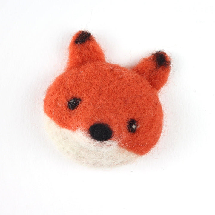 Fox Brooch Felting Kit-Needle Felting-Hawthorn Handmade-Acorns &amp; Twigs