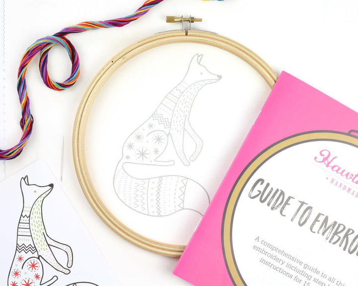 Fox Embroidery Kit-Embroidery-Hawthorn Handmade-Acorns &amp; Twigs