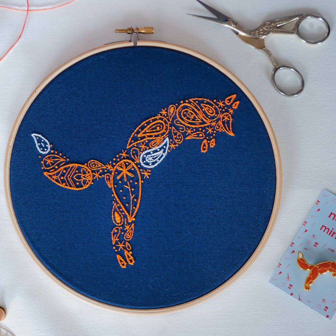 Fox Embroidery Kit-Embroidery-Paraffle-Acorns &amp; Twigs