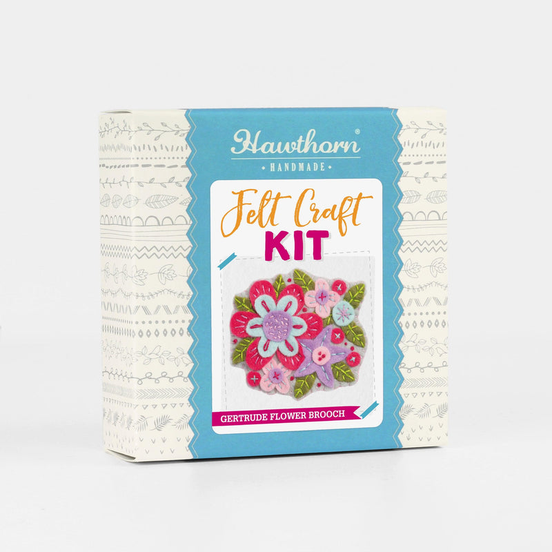 Gertrude Flower Felt Craft Kit (Brooch)-Felt Craft-Hawthorn Handmade-Acorns & Twigs