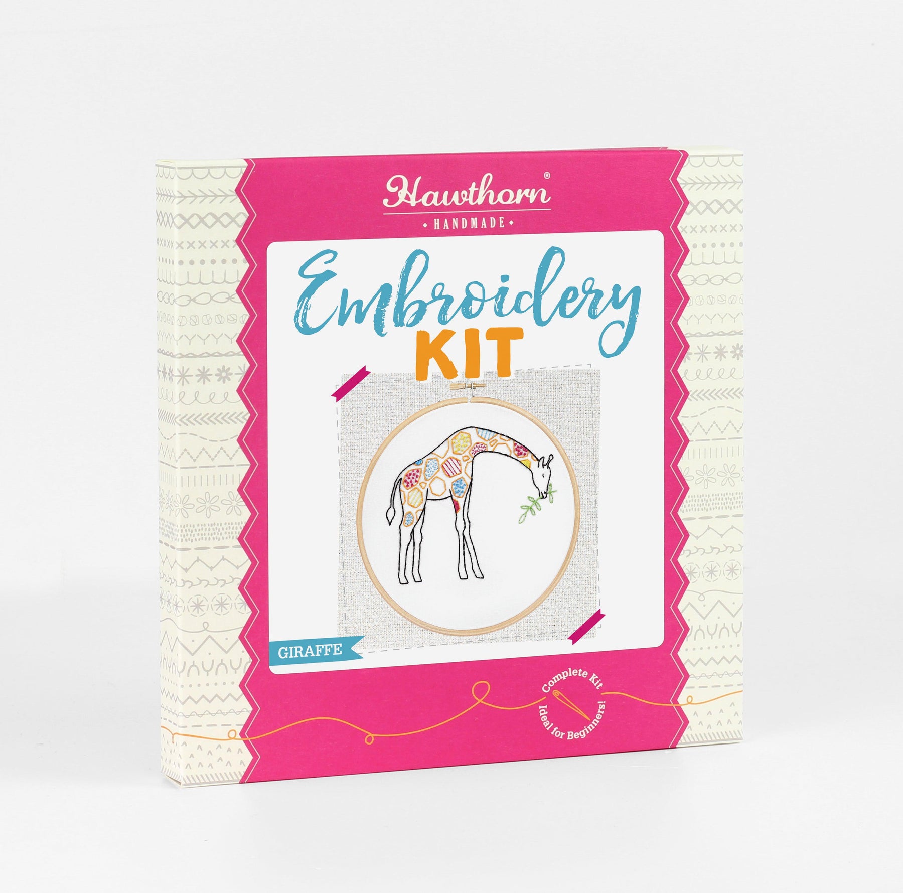 Giraffe Embroidery Kit, Beginners Embroidery, Kids Friendly Crafts