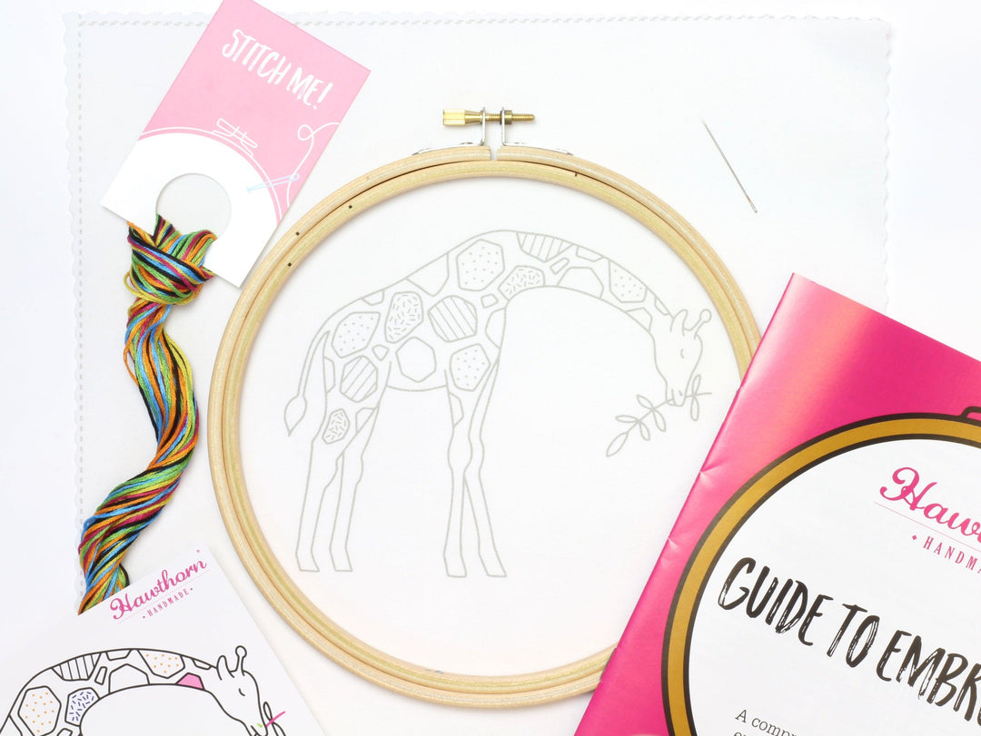 Giraffe Embroidery Kit-Embroidery-Hawthorn Handmade-Acorns &amp; Twigs