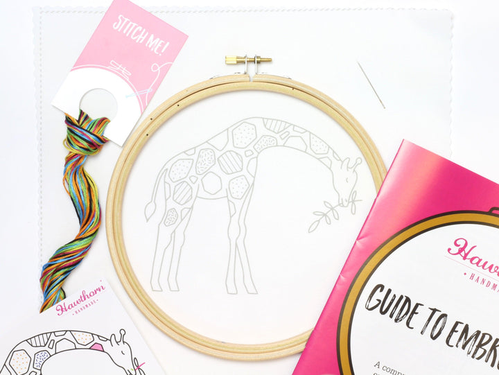 Giraffe Embroidery Kit-Embroidery-Hawthorn Handmade-Acorns &amp; Twigs