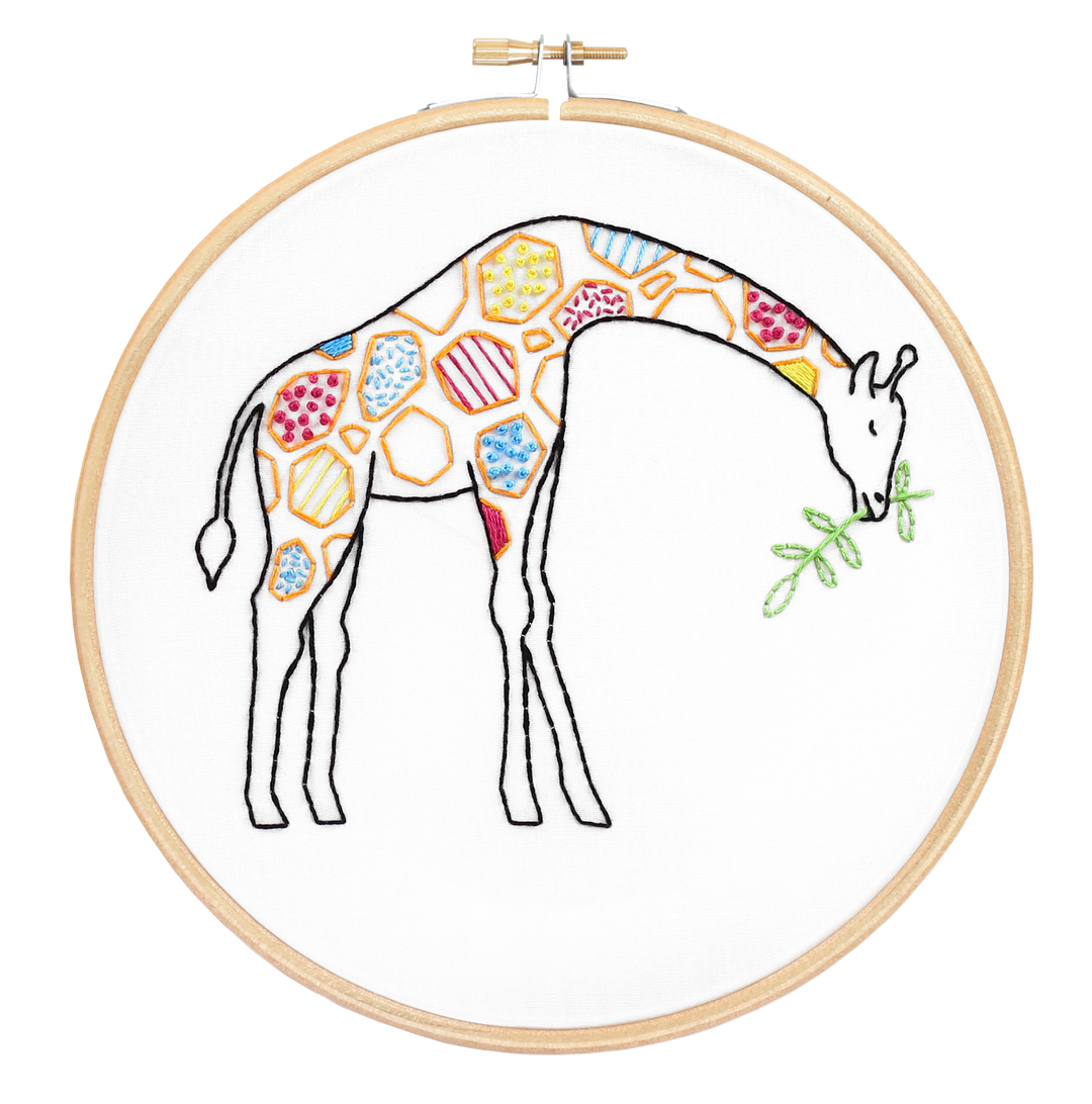 Giraffe Embroidery Kit-Embroidery-Hawthorn Handmade-Acorns &amp; Twigs