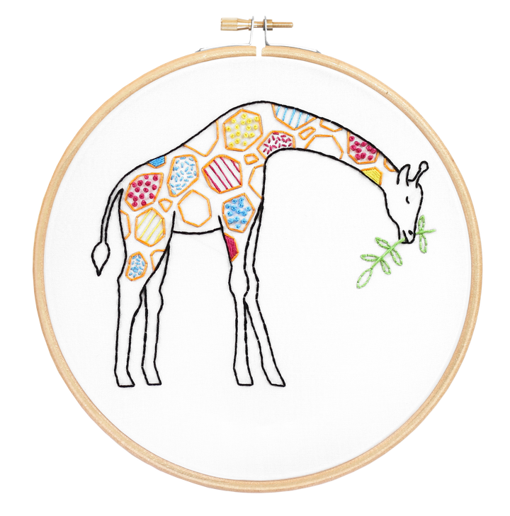 Giraffe Embroidery Kit-Embroidery-Hawthorn Handmade-Acorns &amp; Twigs