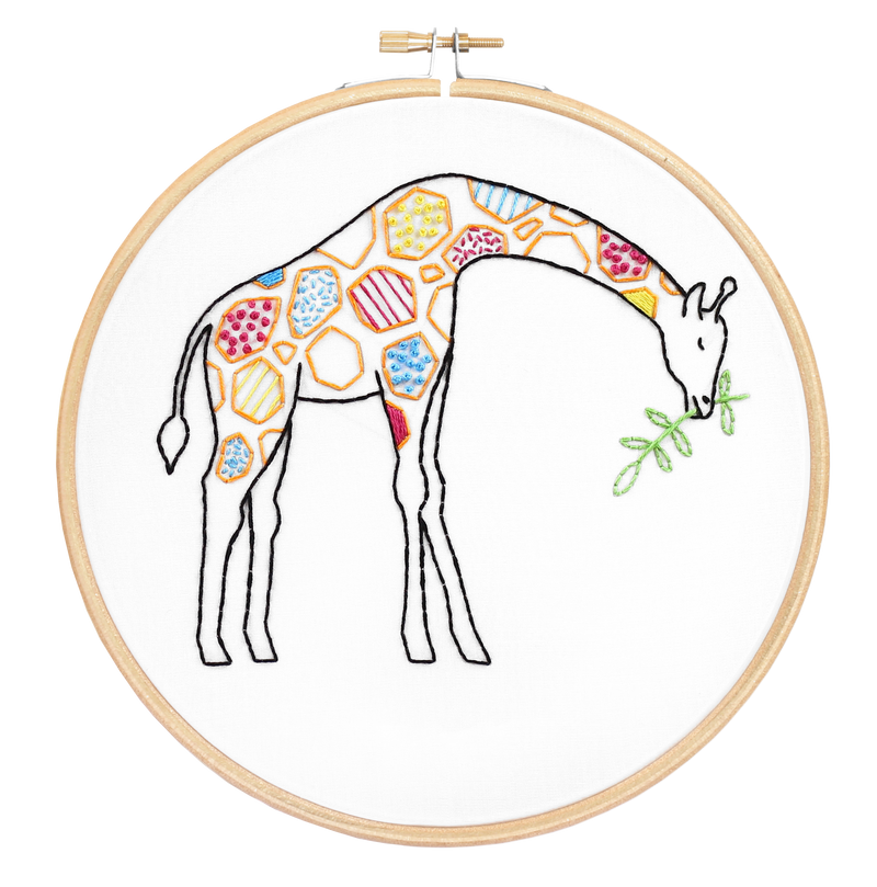 Giraffe Embroidery Kit-Embroidery-Hawthorn Handmade-Acorns & Twigs