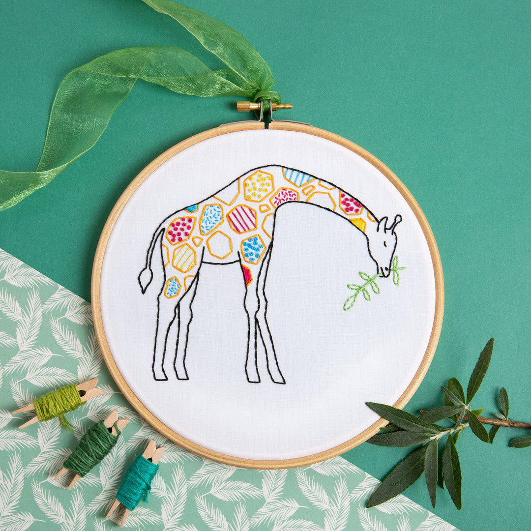 Giraffe Embroidery Kit-Embroidery-Hawthorn Handmade-Acorns &amp; Twigs