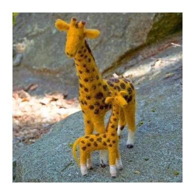 Giraffe Needle Felting Kit - INTERMEDIATE-Needle Felting-WoolPets-Acorns &amp; Twigs
