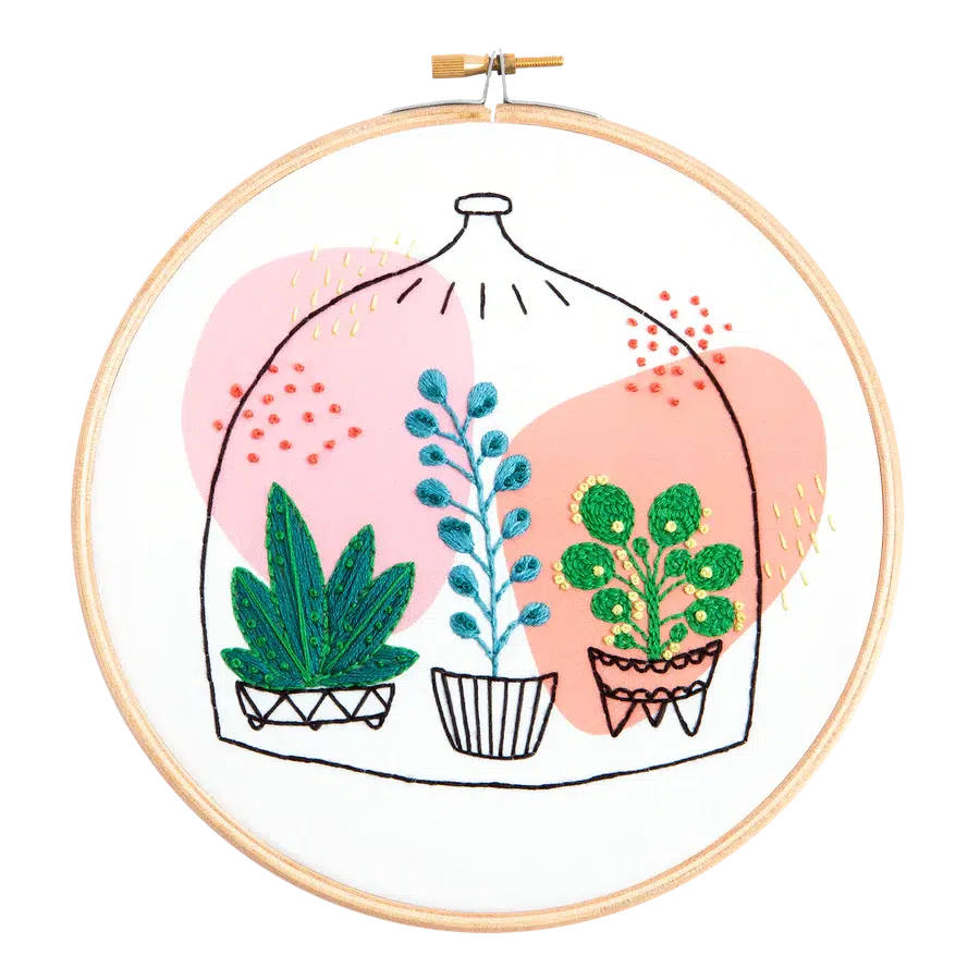 Glass Garden Embroidery Kit-Embroidery-Hawthorn Handmade-Acorns &amp; Twigs