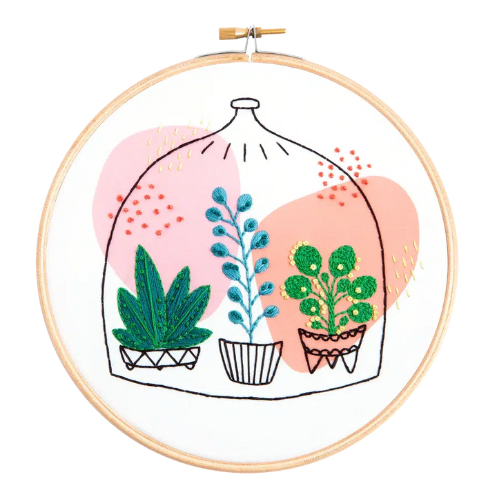 Glass Garden Embroidery Kit-Embroidery-Hawthorn Handmade-Acorns &amp; Twigs