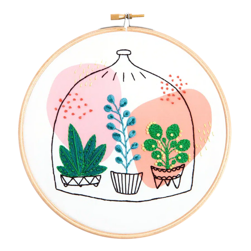 Glass Garden Embroidery Kit-Embroidery-Hawthorn Handmade-Acorns & Twigs