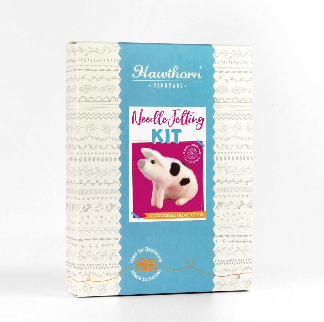 Gloucester Old Spot Pig Needle Felting Kit-Needle Felting-Hawthorn Handmade-Acorns &amp; Twigs