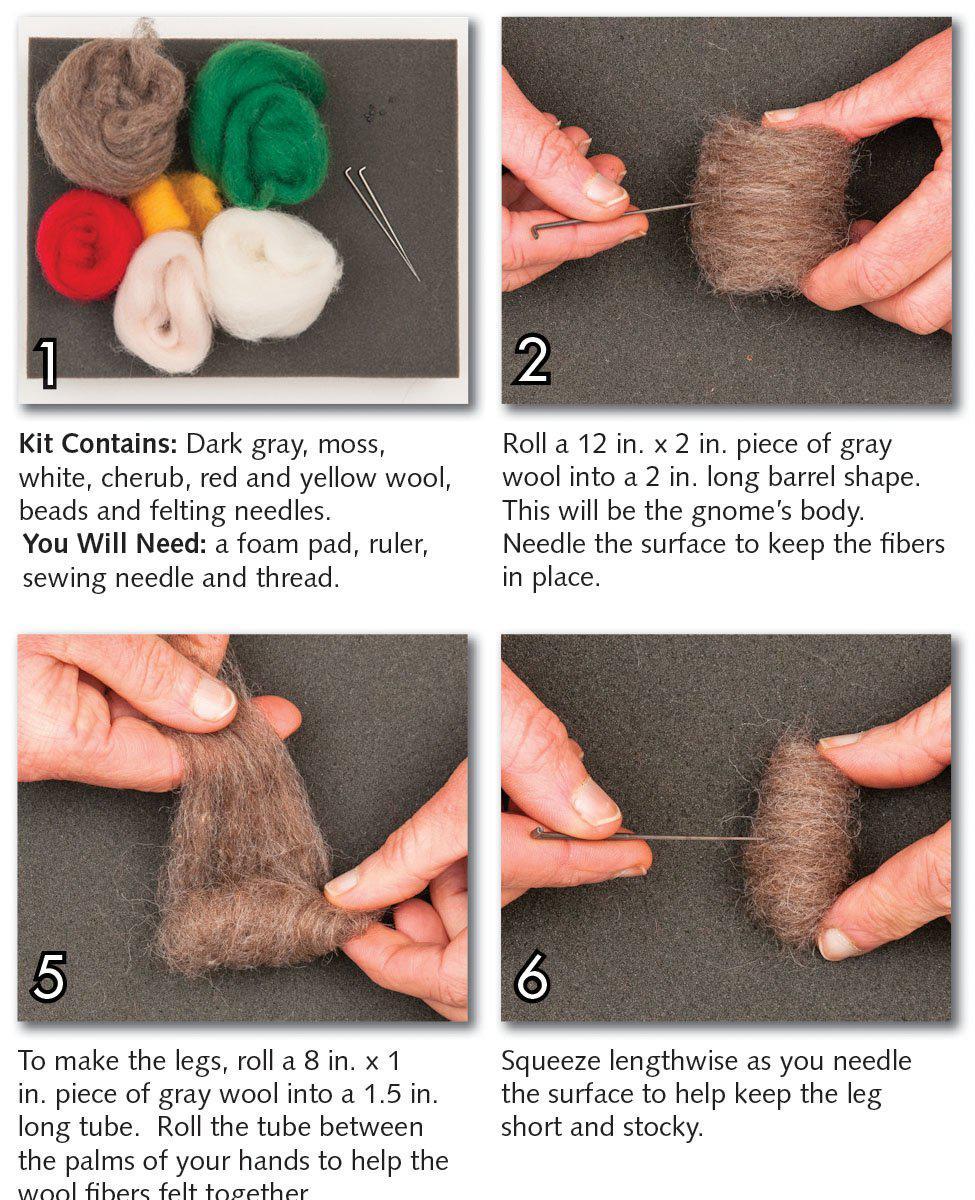 Gnome Needle Felting Kit - Intermediate-Needle Felting-WoolPets-Acorns &amp; Twigs