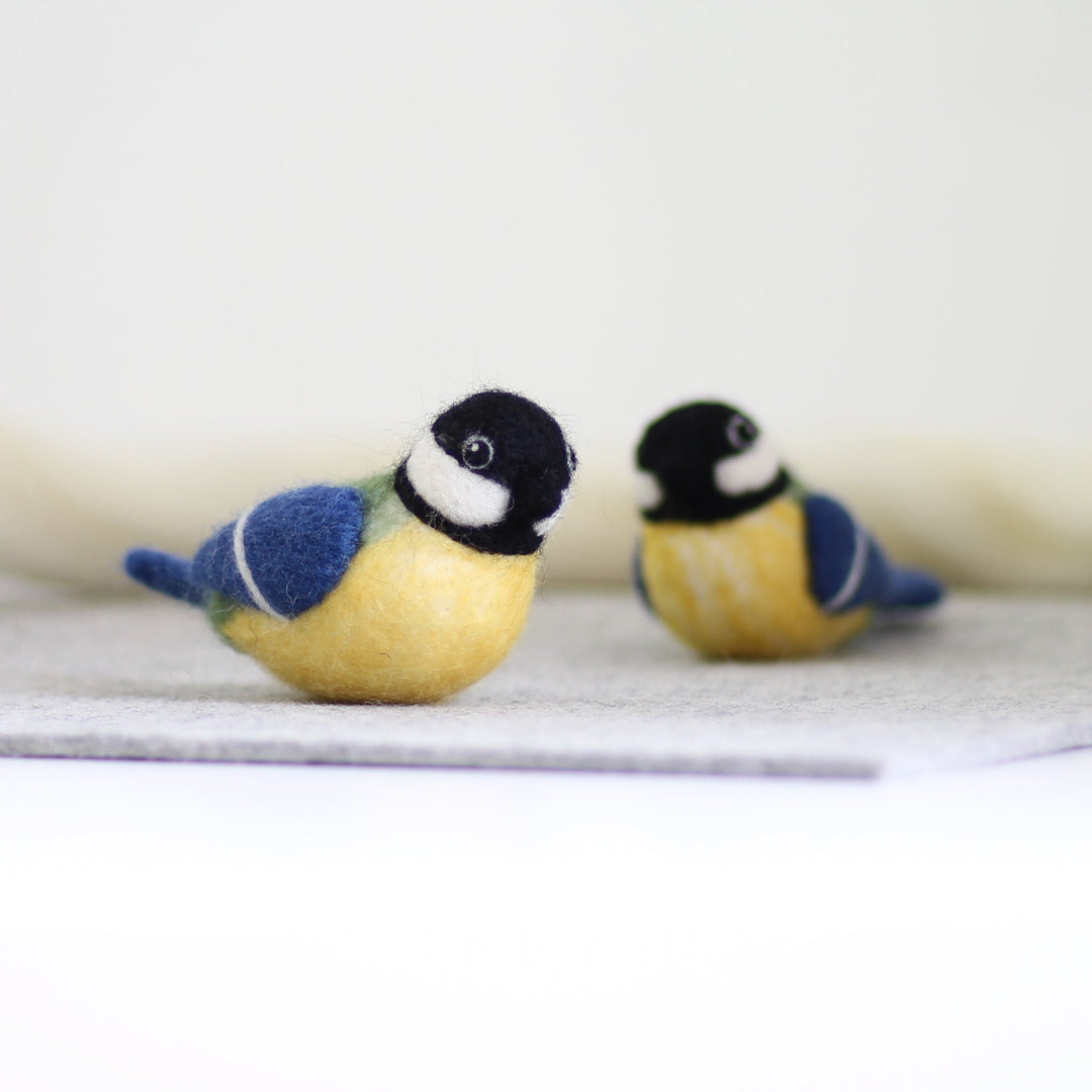 Great Tits Needle Felting Kit-Needle Felting-Hawthorn Handmade-Acorns &amp; Twigs