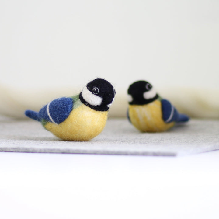 Great Tits Needle Felting Kit-Needle Felting-Hawthorn Handmade-Acorns &amp; Twigs