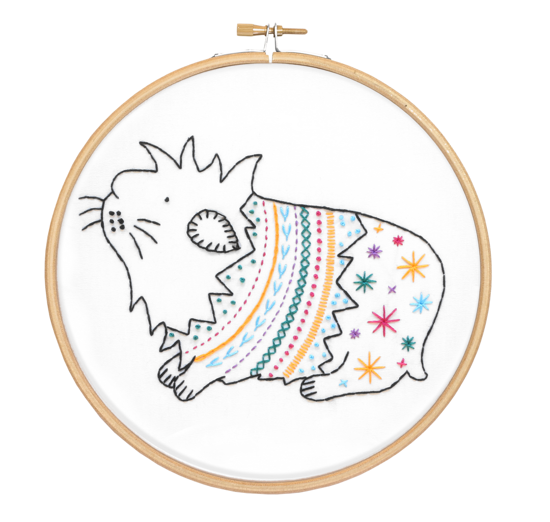 Guinea Pig Embroidery Kit-Embroidery-Hawthorn Handmade-Acorns &amp; Twigs