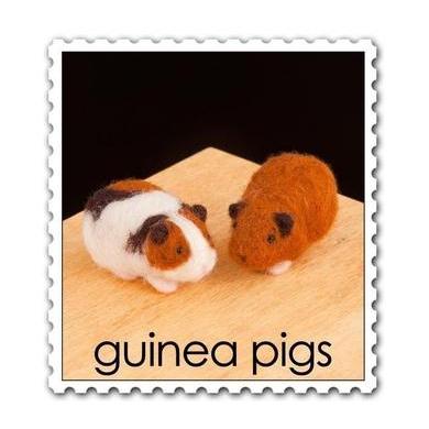 Guinea Pigs Needle Felting Kit - EASY-Needle Felting-WoolPets-Acorns &amp; Twigs