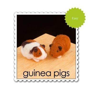 Guinea Pigs Needle Felting Kit - EASY-Needle Felting-WoolPets-Acorns & Twigs