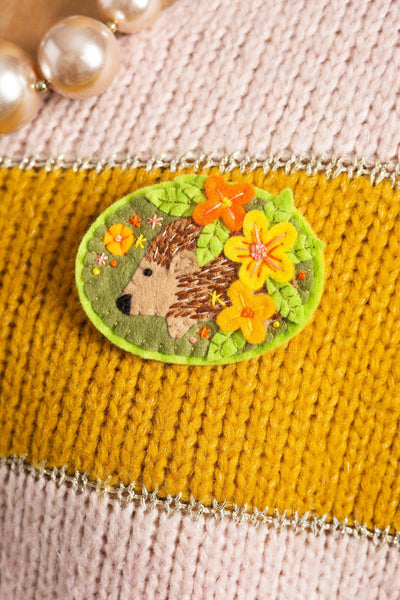 Hedgehog Felt Craft Kit (Brooch)-Felt Craft-Hawthorn Handmade-Acorns & Twigs