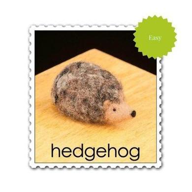 Hedgehog Needle Felting Kit - EASY-Needle Felting-WoolPets-Acorns & Twigs
