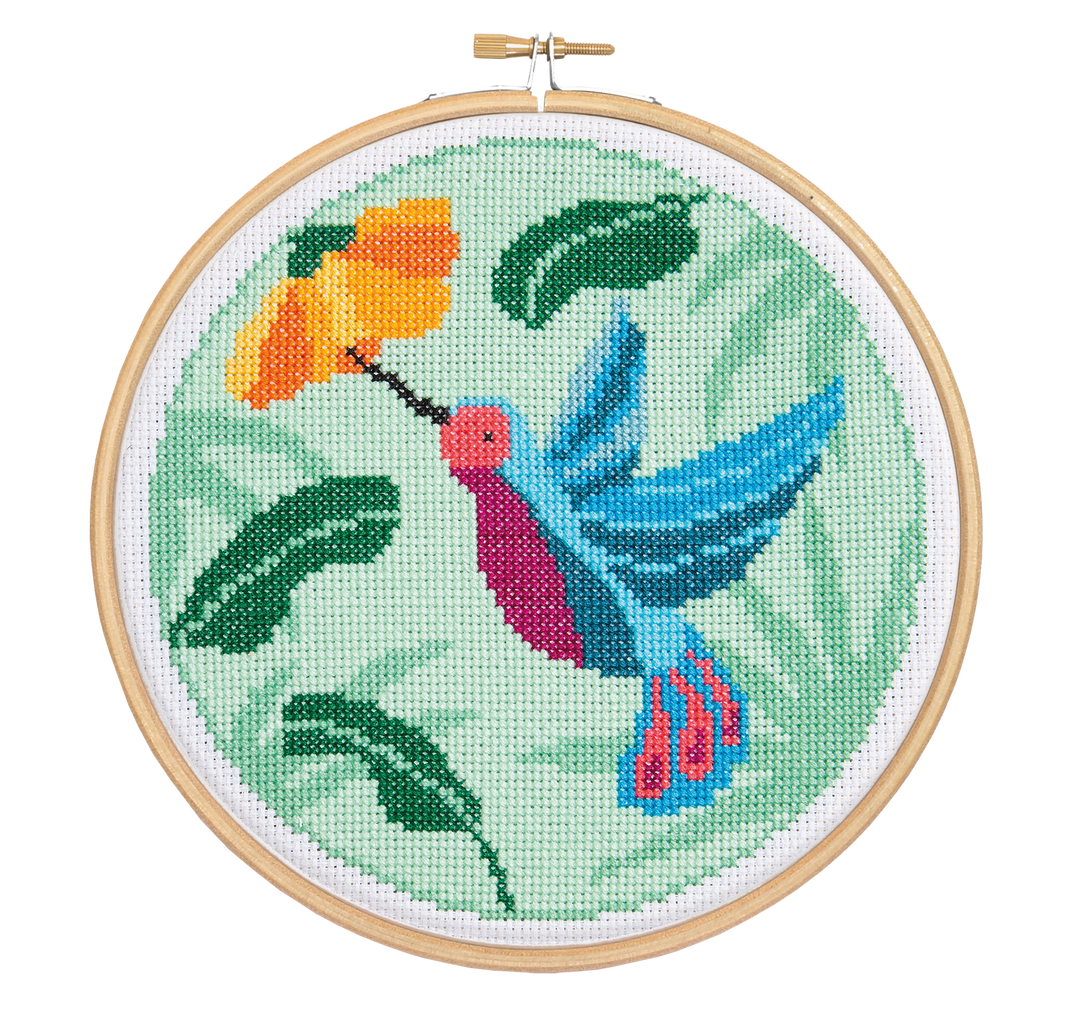 Hummingbird Cross Stitch Kit-Cross Stitch-Hawthorn Handmade-Acorns &amp; Twigs