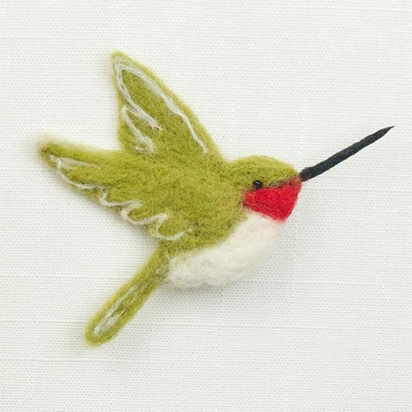 Hummingbird Felting Kit - Bird Pin-Needle Felting-WoolPets-Acorns &amp; Twigs
