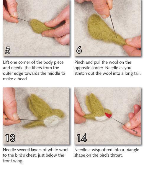 Hummingbird Felting Kit - Bird Pin-Needle Felting-WoolPets-Acorns &amp; Twigs