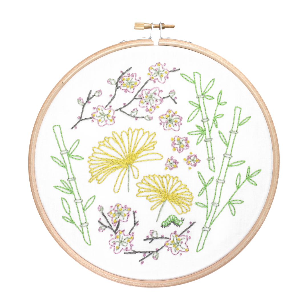 Japanese Garden Embroidery Kit-Embroidery-Hawthorn Handmade-Acorns &amp; Twigs