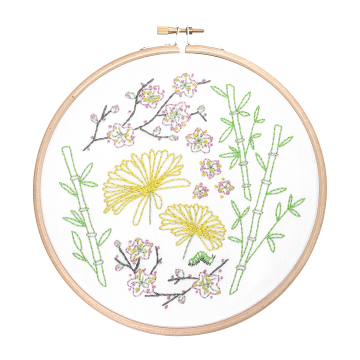 Japanese Garden Embroidery Kit-Embroidery-Hawthorn Handmade-Acorns &amp; Twigs