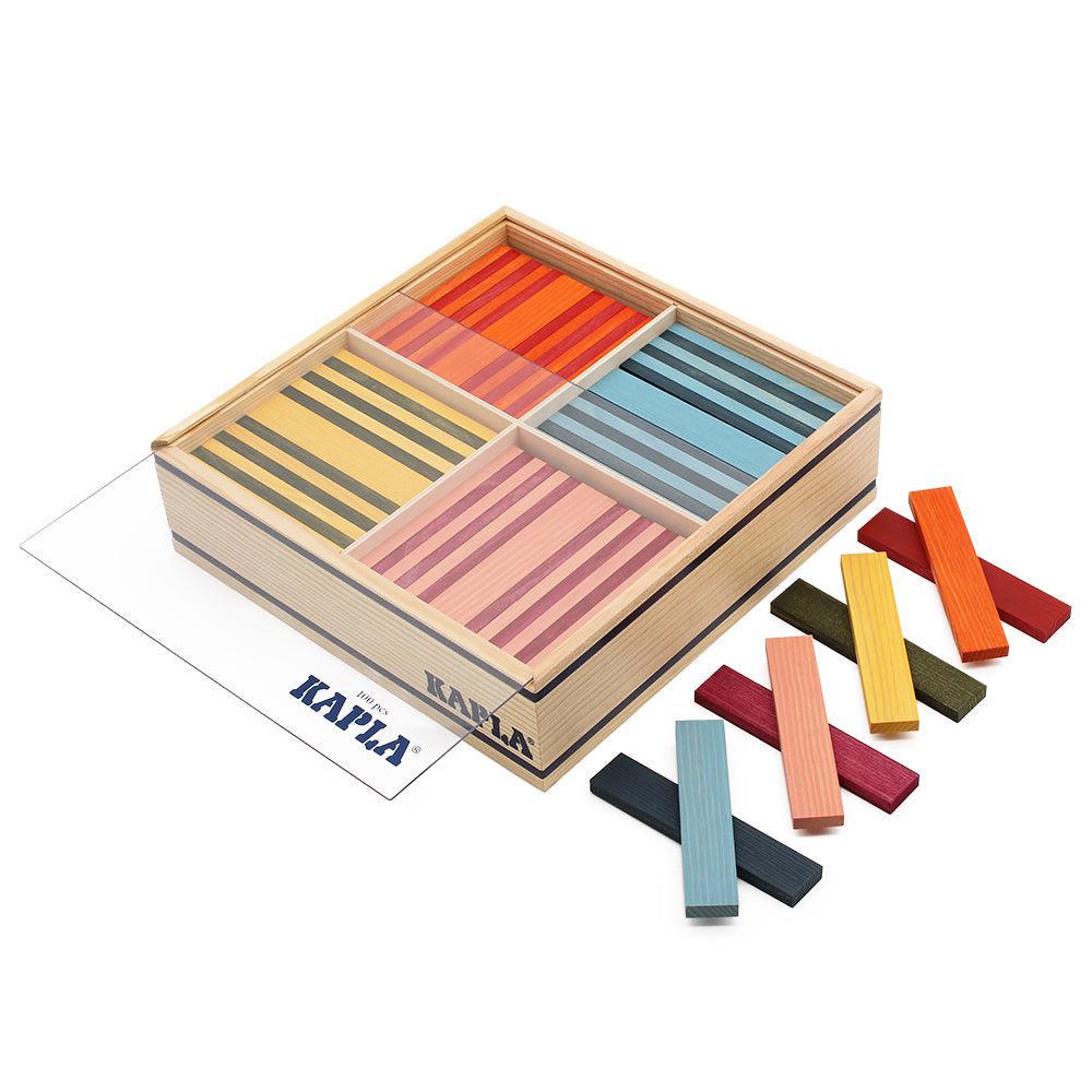 知育玩具 KAPLA 100pcs Amazon.com: KAPLA 100 Octocolor Case - Wooden Construction